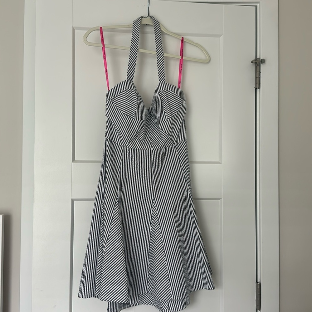 Betsy Johnson Fit And Flare Striped Dress Size S